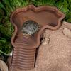 Turtles Habitat Bowl With Ergonomic Steps 4.3cm Depth Scratch Resistant For Indoor and Outdoor Use