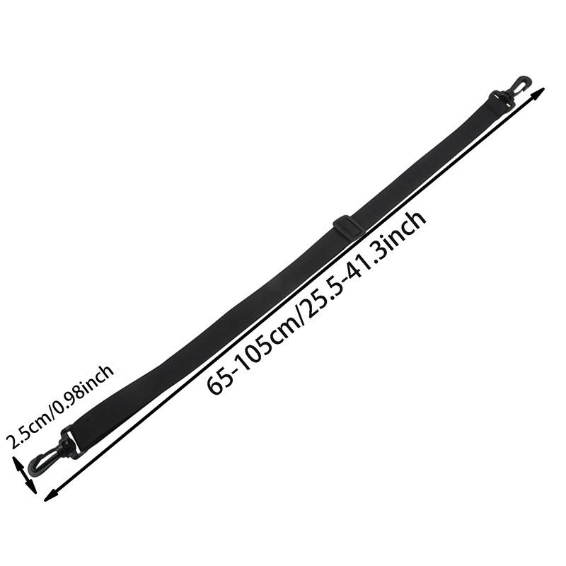 2.5cm Wide Computer Bag Strap PP Webbing For Men's Handbag Briefcase Crossbody Bag Shoulder Belts Adjustable Long Bands Black