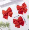 3pc Red Velvet 3d Bow Large Christmas Decoration Christmas Tree Pendant