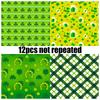 DIY12 Sheets/pack Hat St. Patrick Scrapbook Handbook Card Background Pattern Paper DIY Handbook Material