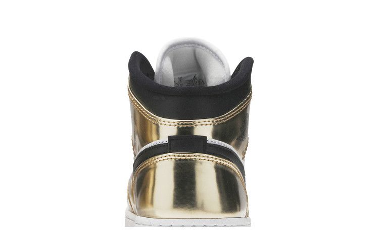 Jordan 1 Mid Metallic Gold Black White (GS)