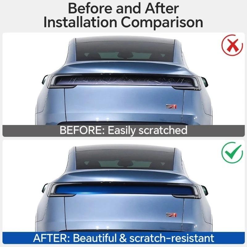 For Tesla Model Y/YL Juniper 2025 Protective PVC Headlight Protection Film Decoration Accessories Car Sticker Anti-scratch Films