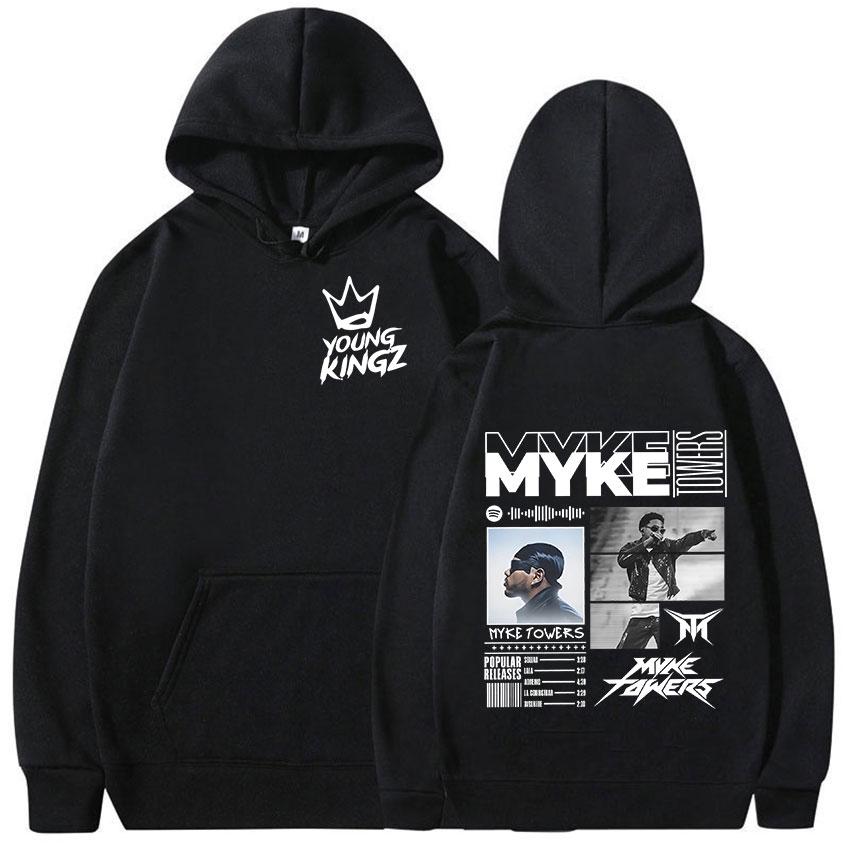 

Rapper Myke Towers World Tour 2025 Graphic Hoodie Men s Vintage Long Sleeve Oversized Sweatshirt Fashion Hip Hop Clothing Hooded 3XL