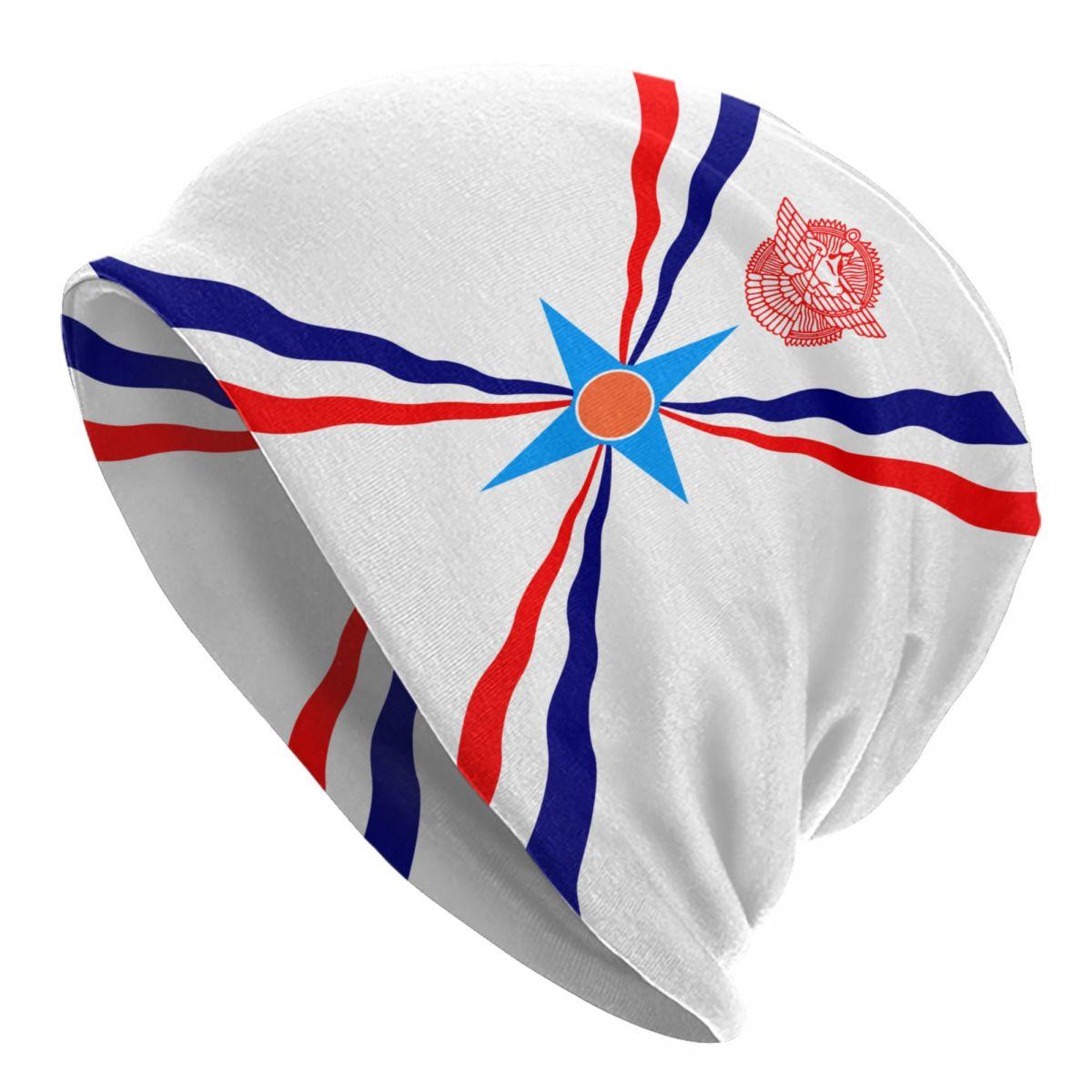 

Custom Flag Of Aramean Syriac Skullies Beanies Caps Hip Hop Winter Warm Women Knit Hat Adult Unisex Aramaic Proud Bonnet Hats Beanies Cap