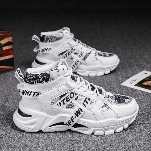 Zapatillas para correr para hombre, zapatillas Messi de caña alta, cómodas, deportivas para exteriores, zapatillas blancas para skate