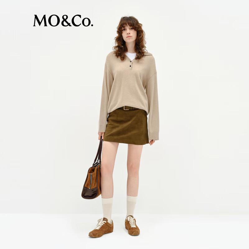 

MO&Co. Relaxed Fit Polo Collar Knit Sweater XS