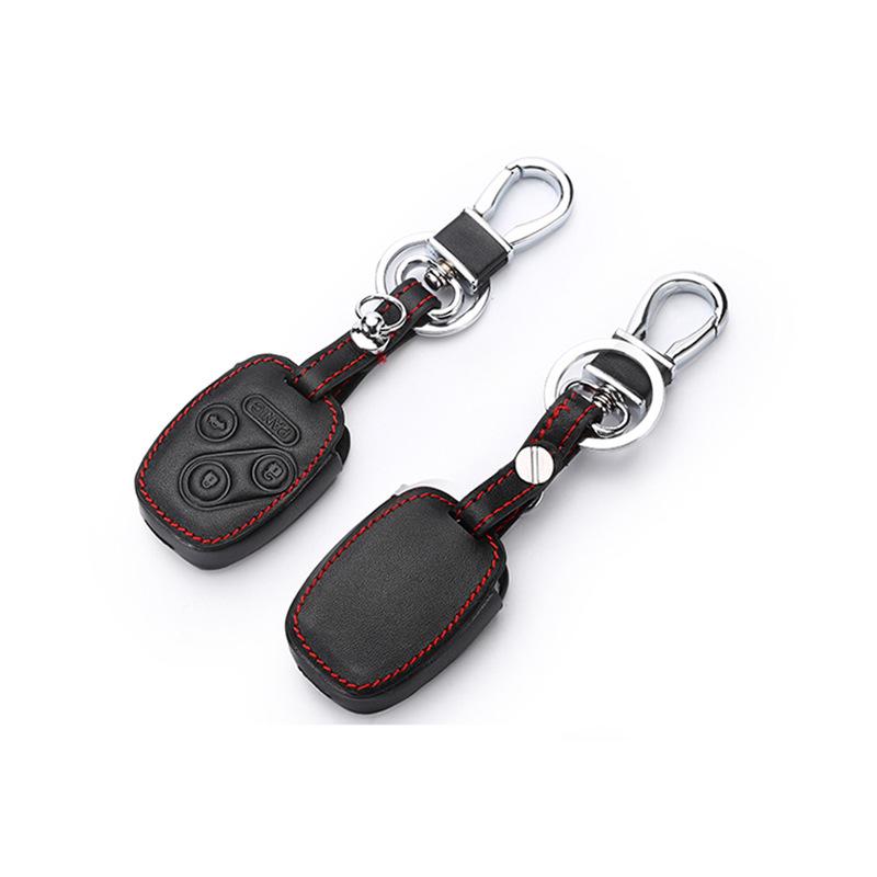 Premium Leather Key Case for 7th Gen Honda Accord, Old Civic, CRV, Fit, and Odyssey (US Version)