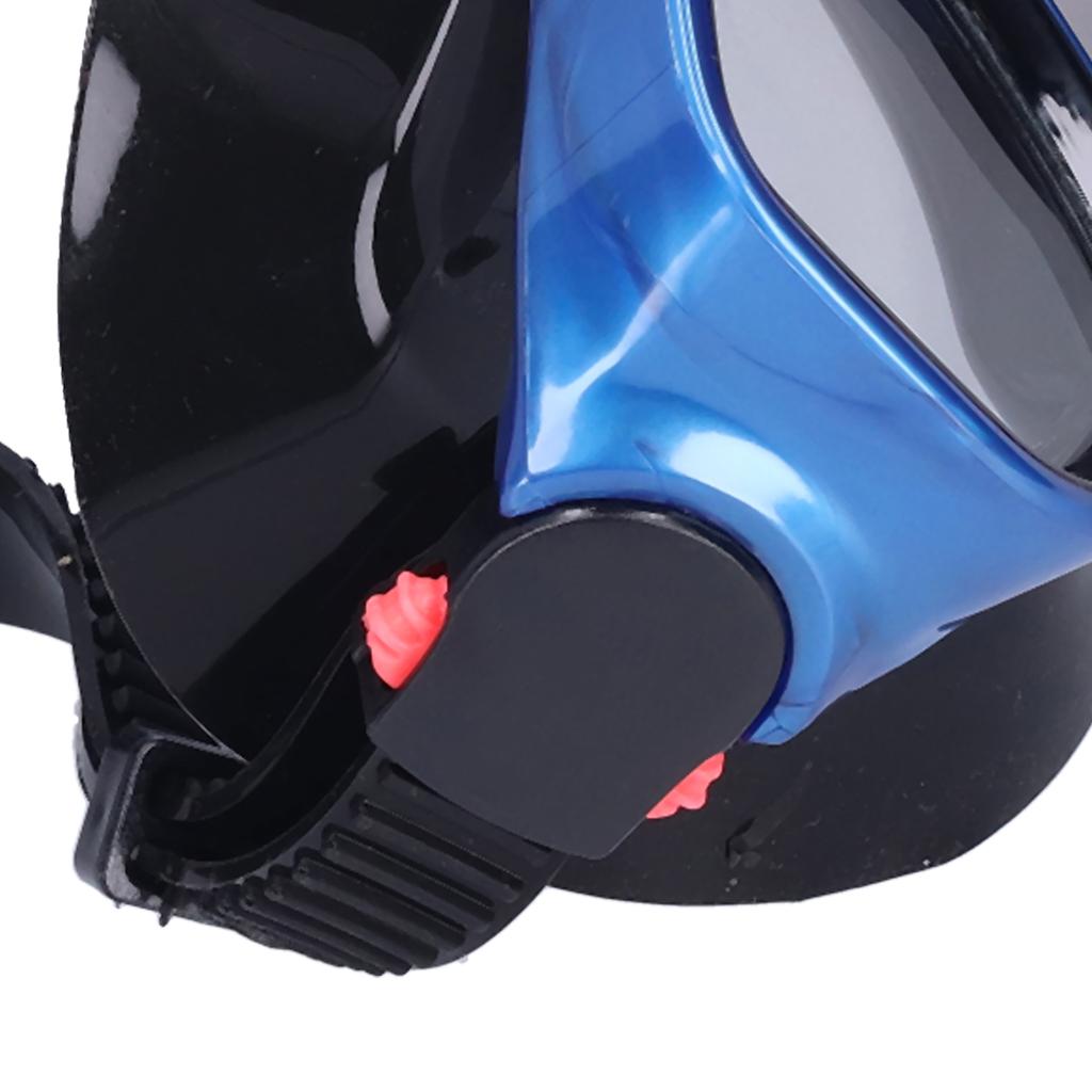 Snorkeling AntiFog Goggles Set Diving Glasses with Full Dry Snorkel for Kids Adults(Blue GogglesSnorkel )