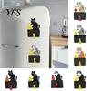 Refrigerator Magnet Decor Cat Pushing Vase Magnet, 3D Printed Whiskers Holder Pet Memorial Keepsake Decoration, Gift for Cats Lovers Decorative