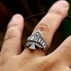 New Poker Spade Heart Men's Ring Retro Letter Hand Jewelry