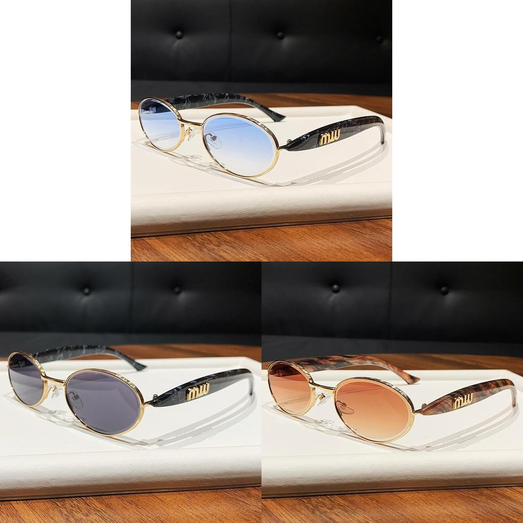 Y2k Retro Oval Sunglasses With Metal Frame Uv400 For Fashionable Women And Men
