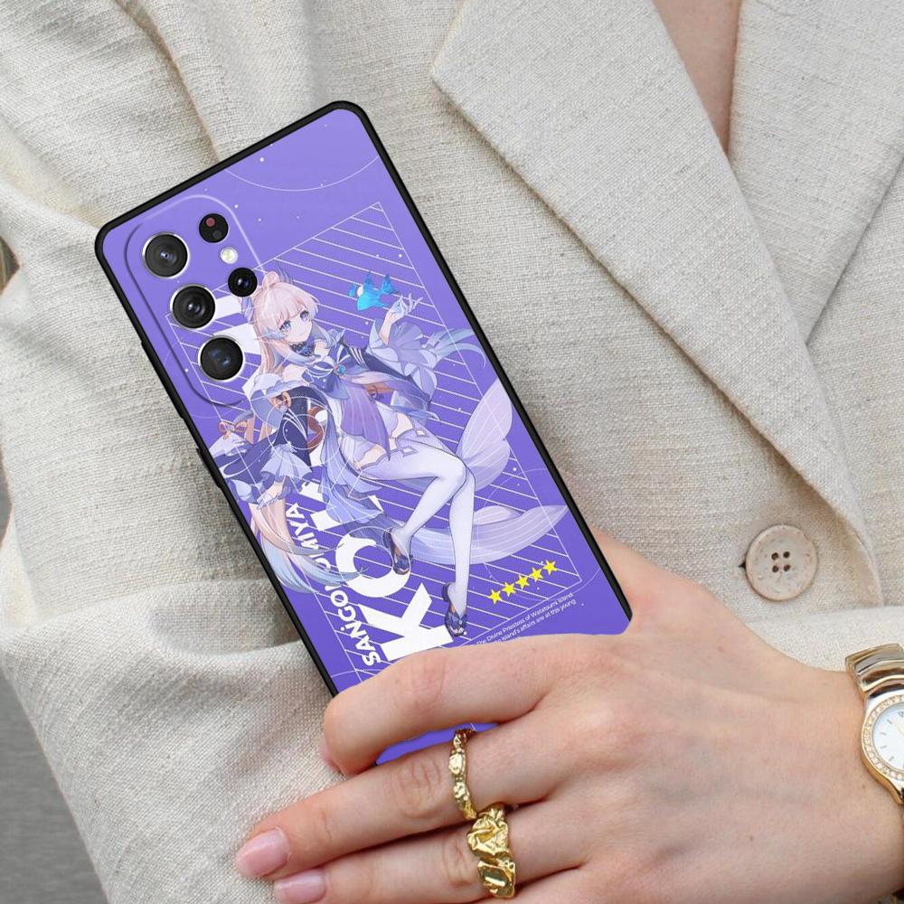 Fashion Genshin Impact Sangonomiya Kokomi Cell Phone Case for Samsung Galaxy S26 Ultra S25 S24 S23 S22 S21 S20 Note10 Cover