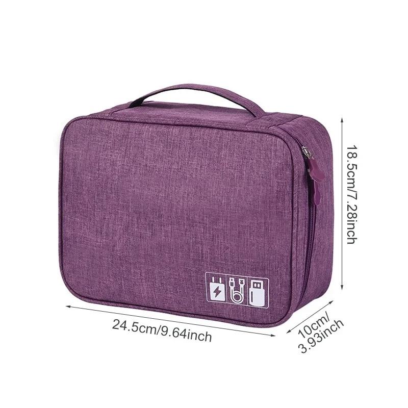 Digital Storage Bags Organizer USB Gadgets Cables Wires Charger Power Battery Zipper Cosmetic Case