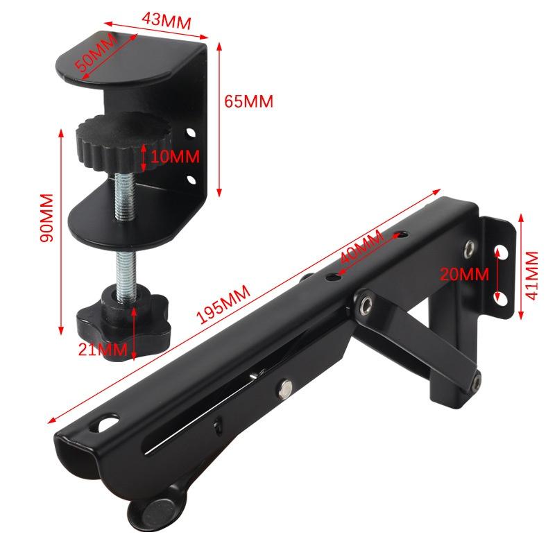 2PCS Desktop Foldable Expansion Stand,No-Drill Hole Desk Extension Stand,Space-Saving Platform Extender,Drilling-Free Bracket