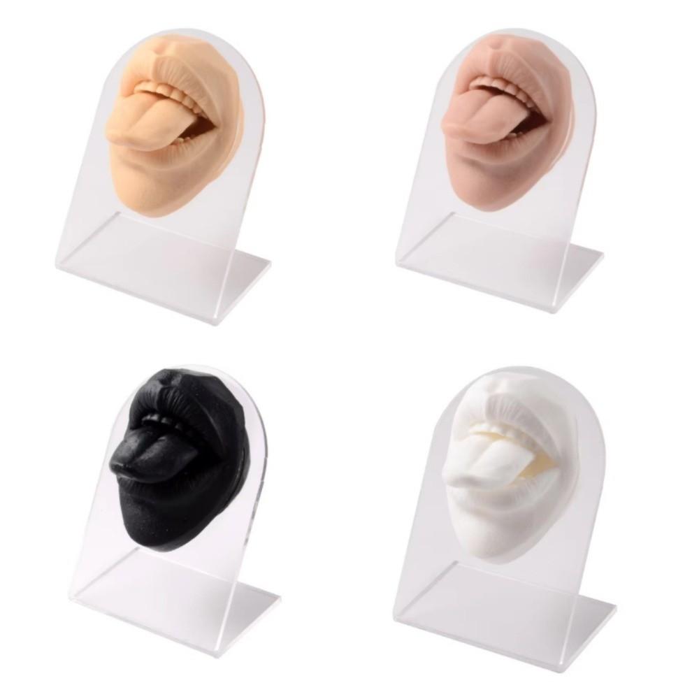 Leichtes Lippen- und Zungenmodell Silikon-Lippenpiercing-Displayständer Mädchen Frauen