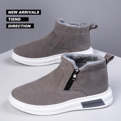 2025 New Winter Men Snow Boots Warm Plush Ankle Botas Hombre Sneakers Fashion Non-slip Outdoor Ankle Boots Casual Flat Footwear