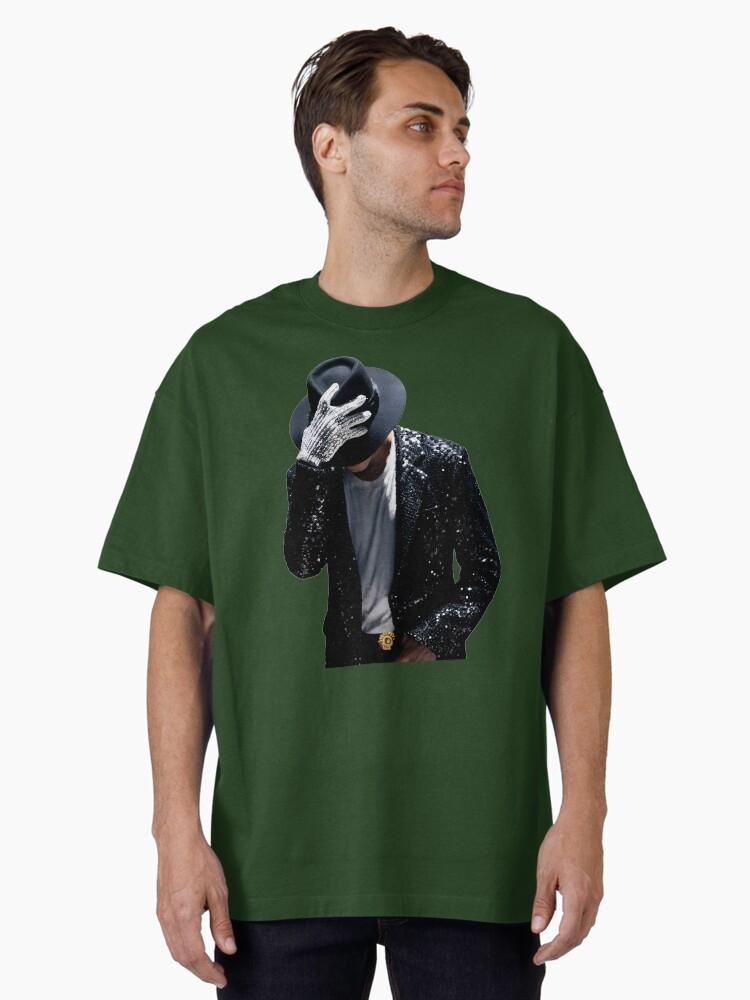 Michael Jackson Michael Jackson King Of Pop Iconic Fedora Sequin Glove Silhouette Moonwalk Legend Fan Art Oversized T-Shirt