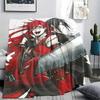 1PC Black Butler Print Flannel Blanket, High quality All Seasons, Home Decor, Warmth and Comfort, Perfect for Christmas Gifts