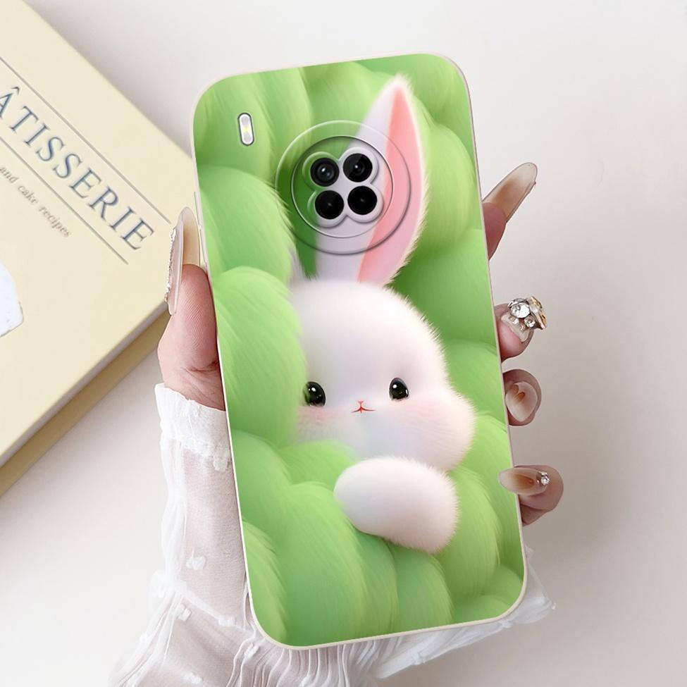 For Huawei Y9a Case Fashion Cute Cartoon Luxury Flowers Silicone Back Cover For Huawei Y9a Phone Case Shockproof Bumper FRL-L22