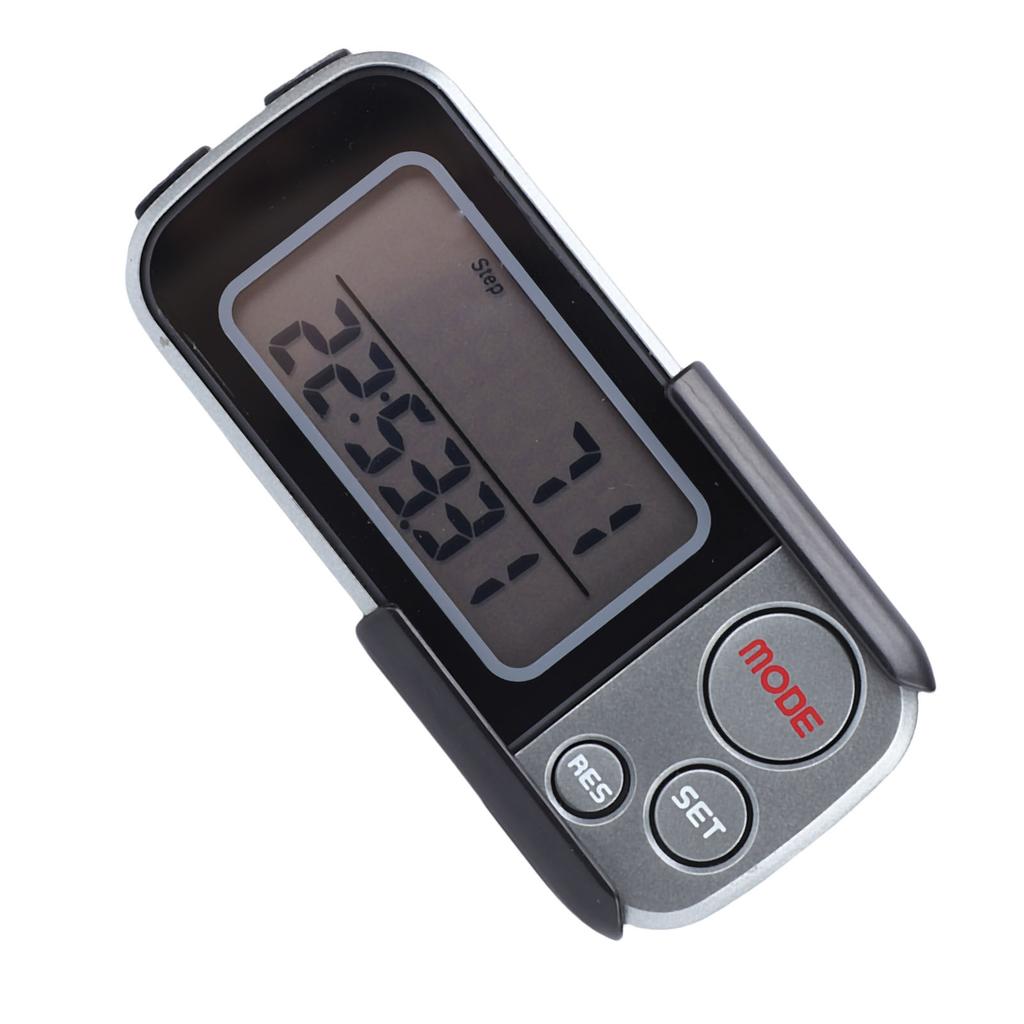 3D Schrittzähler zum Gehen LCD 30 Tage Speicher Schrittzähler Kalorienzähler mit Klemme und Gurt für Männer Frauen