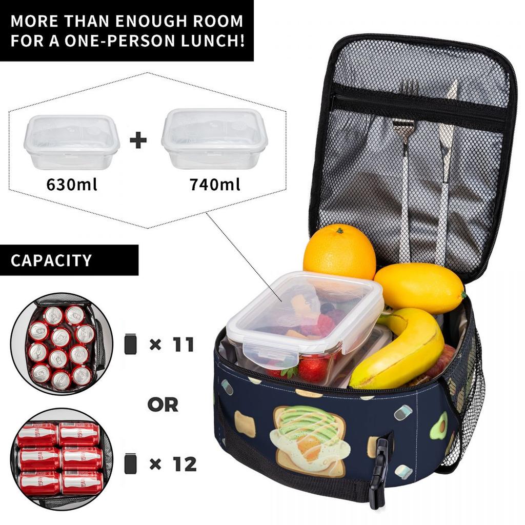 Avocado Brottasse Flasche Frühstück Isoliert Lunchtasche für Büro Kühltasche Thermisch Lebensmittelbox Tragetasche Auslaufsicher Lunchboxen Behälter