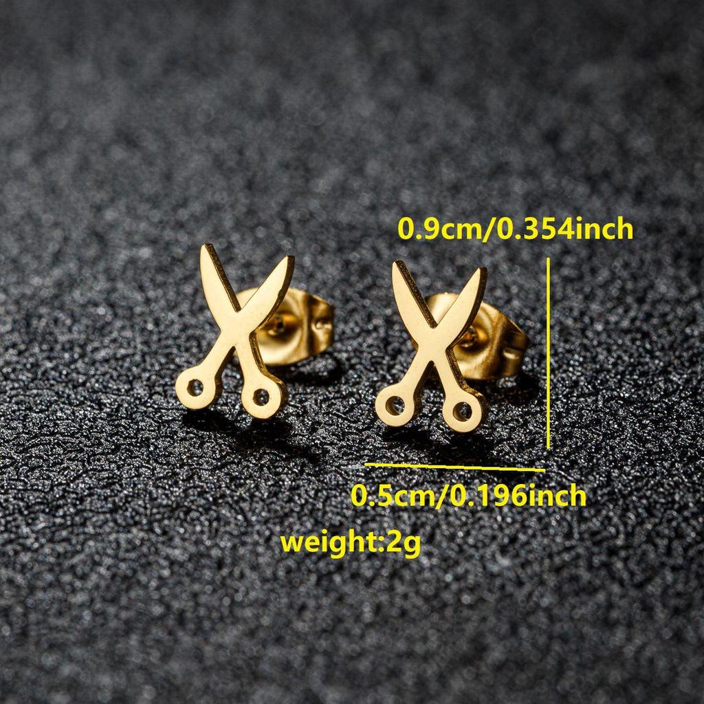 Niszowe Kolczyki Sztyfty ze Stali Nierdzewnej dla Kobiet – Design Żurawia Origami i Renifera, Kolekcja Mody 2025