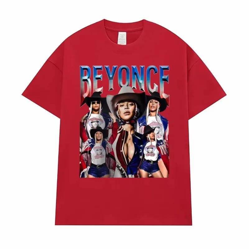 Cowboy Carter Beyonce Vintage Graphic T Shirt Women Fashion Hip Hop Streetwear T-shirts Casual T-shirt