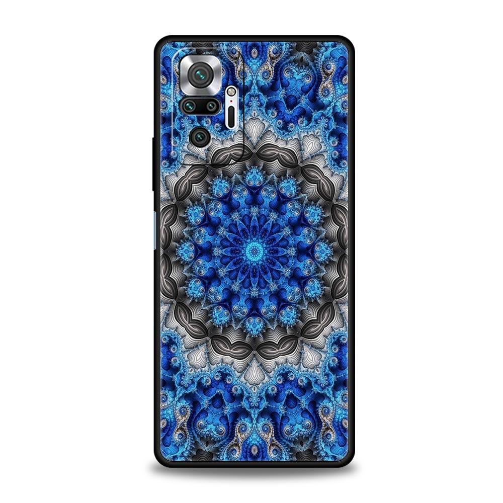 Retro Circular Totem Design Phone Case Cover for Redmi 14C 10C Note 15 14 13 12 10 11 K40 Pro Plus 5G Shockproof Soft TPU Shell