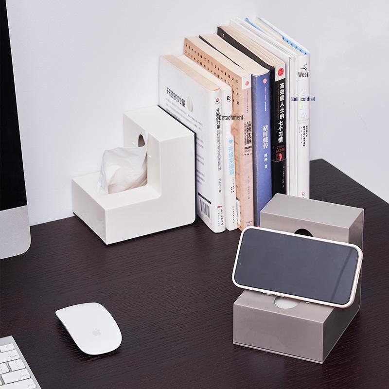 Stylish Japanese L-Shaped Paper Tissue Box for Living Room