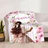 Home Customize Your Name Blankets Floral Elegance Comfort Softness Lightweight Allseason Multipurpose Blanket For Picnics Sofas Offices Beds Living