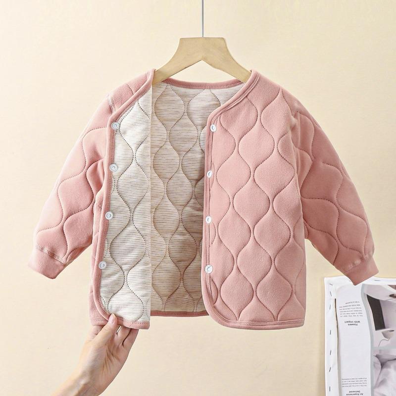 Kids Thick Padded Warm School Uniform Inner Coat For Boys And Girls