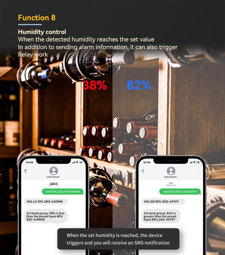 SM4-WLTE-EA 4G 4-Channel Thermocouple PT100 SMS Power Outage Alarm