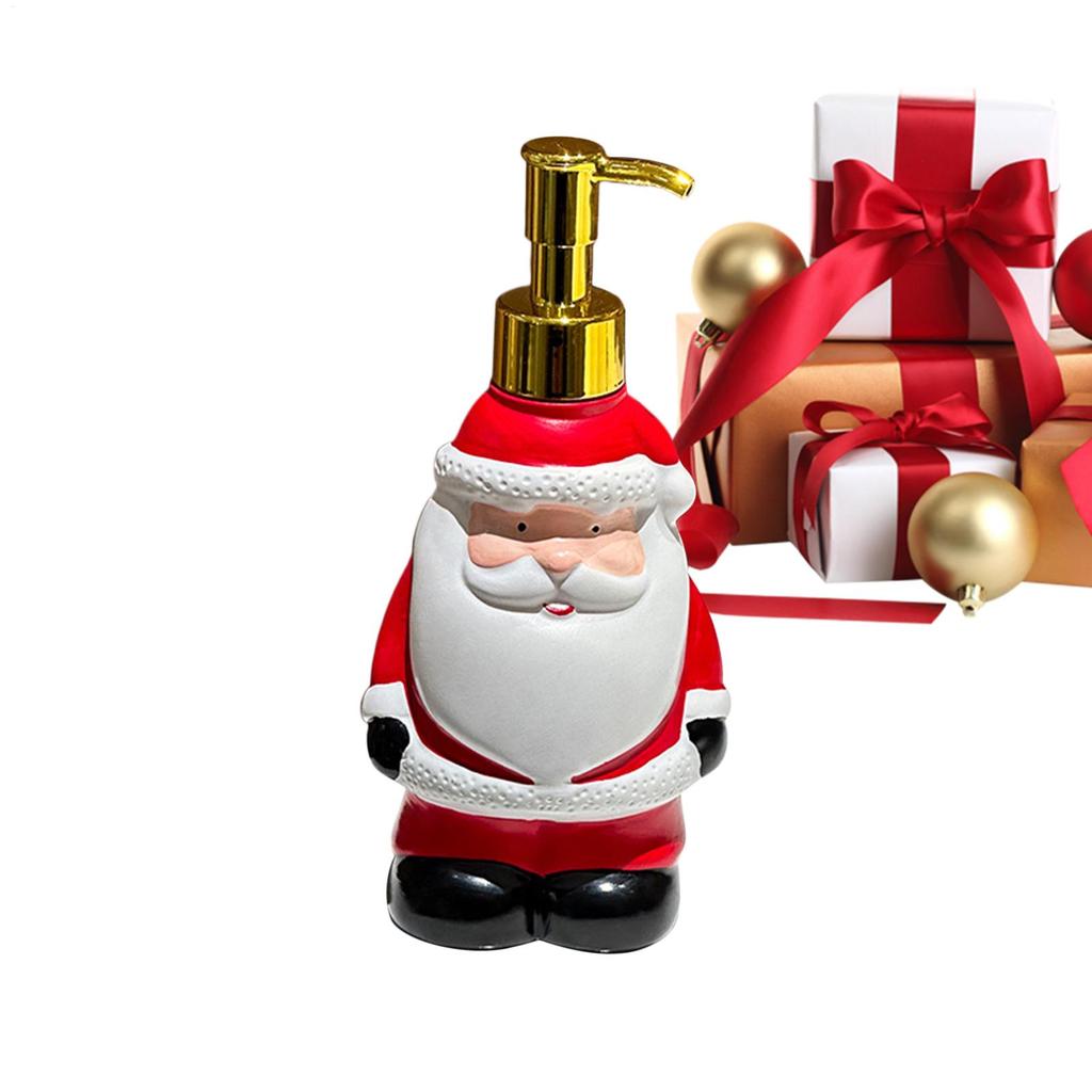 Christmas Bathroom Soap Dispensers Santa Claus Christmas Decor Bathroom Decor Hand Soap Dispenser for Restroom Powder Room