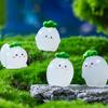 Radish Elf Miniature Figurines With Glowing In Dark Feature Creative Desktop Accessories For Outdoor Indoor Decoration