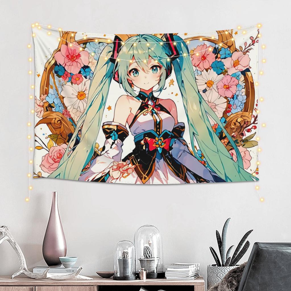 Hatsune Miku Cutecore Tapestry Wall Hanging Blanket Tapestry Home Decor Items Wall Decorations