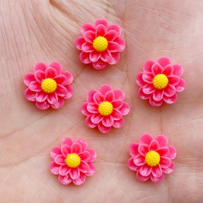 30 Stück Niedliche Mini-Hybridblumen Flache Rückseite Harz Cabochons Scrapbooking DIY Schmuck Bastel Dekoration Zubehör J20