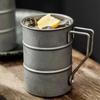 Boccale da Birra Retrò in Acciaio Inossidabile 304 con Manico – Tazza Creativa per Personalità da Esterno
