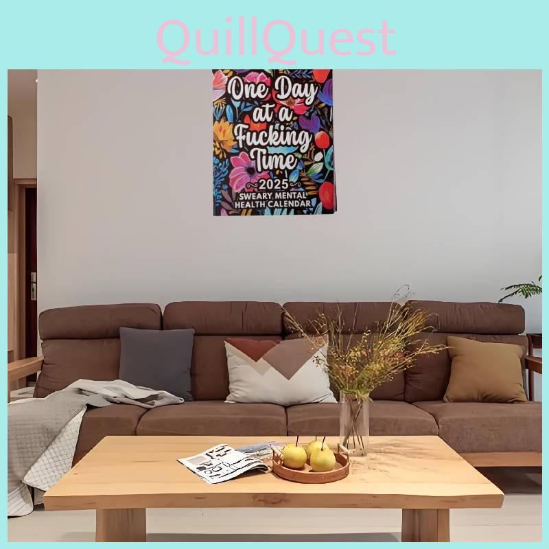 Gesundheit 2025 Mentaler Kalender 12 Monate Spiral-Wandkalender Wohnzimmerdeko
