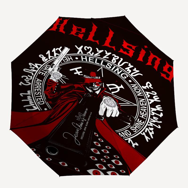 

1pc HellsingOpen/Close Umbrella-Windproof, Compact Travel Umbrella, Sturdy 8-Rib Shaft1115
