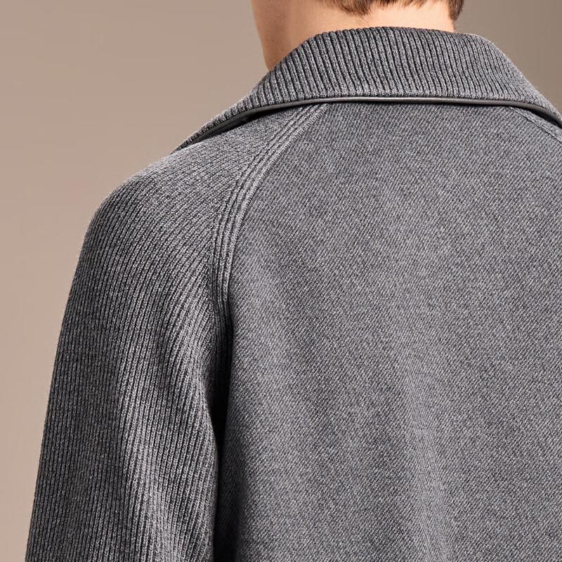 Antonio Men's Wool Blend Knit Zipper Jacket