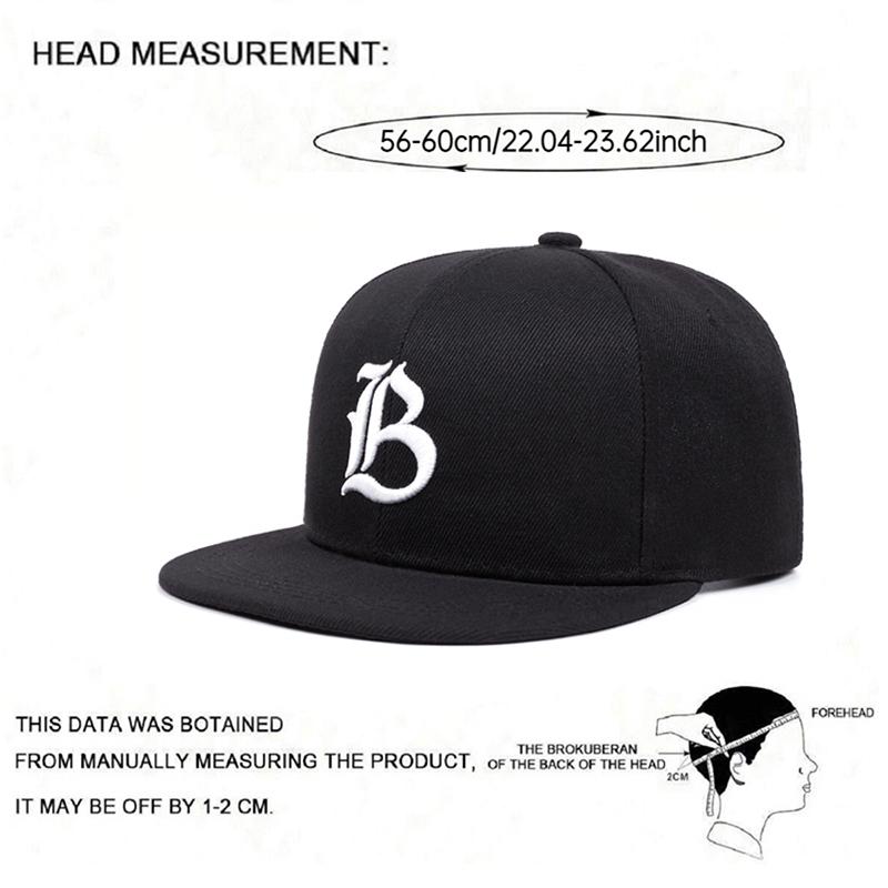 Fashion New Flat Brimmed Hat Ib Embroidered Street Hip Hop Hat Skateboarding Hat Sunshade Baseball Hat Unisex