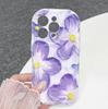 Purple Flower for Iphone17promax Phone Case Apple 16/14pro13/12/15/11 Bracelet X