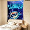 Basketball Oklahoma City Thunder Wall Tapestry Aesthetic Wall Hanging Printed Fabric Blanket Decorative Tapestries for Bedroom Living Room Home Decor