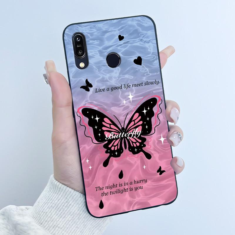 Für Asus Zenfone Max ZB555KL Max Pro ZB601KL ZB602K Hülle Niedliche Cartoon-Druck Schutzhülle Weiches Silikon Schwarzes Handygehäuse