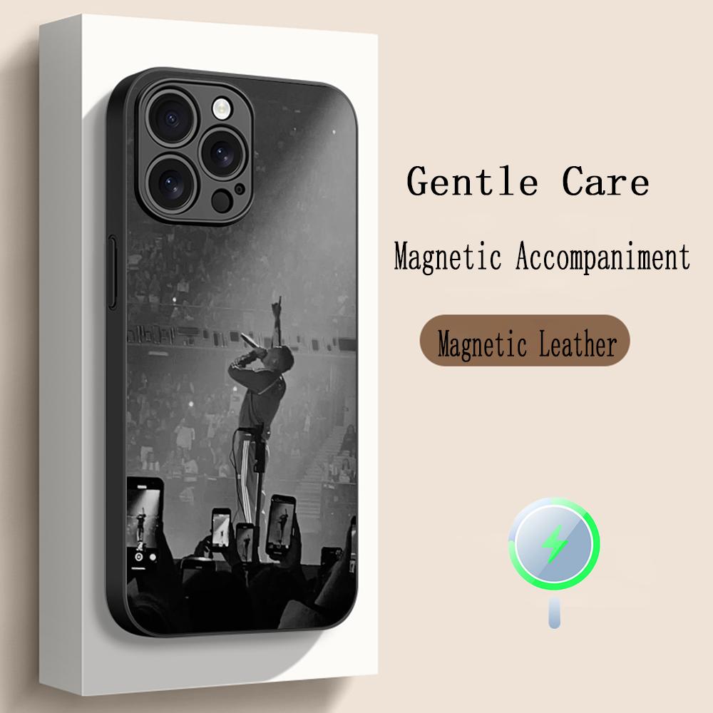 Hot Singer Morad Pattern Design Phone Case For iPhone 16 15 14 13 12 11 Plus Pro Max  High-end Luxury Magsafe Sheepskin