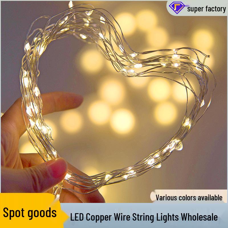 

Медные светодиодные гирлянды для украшений 2 AA Battery Box 1m 10 LED