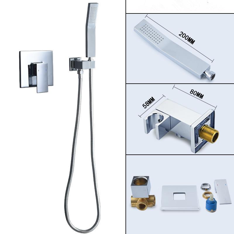 

Душевой гарнитур для ванной комнаты, настенный черный смеситель для душа, холодная и горячая вода, латунный смеситель для ванны и душа, латунный кран для ванной комнаты