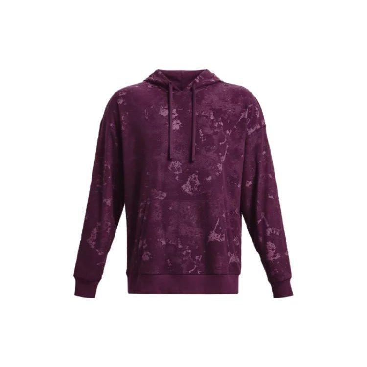 Under Armour Cotton Woven Hooded Loose Fit Long Sleeved Sweatshirt Men's Purple 1377177-572