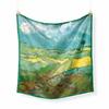 Famous Oil Painting Twill 100% Silk Scarf Fashion Bandana Women Scarf Wraps 53cm Square Scarves Hijab Head Scarf Neckerchief