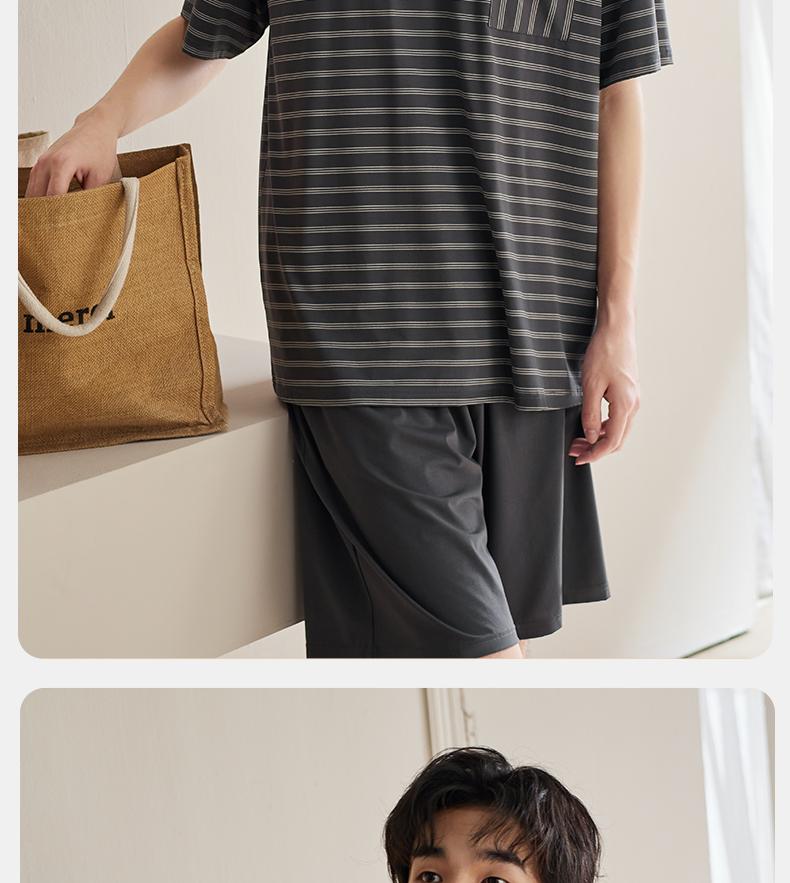 Xuanliang 2026 New Men's Sleepwear Summer Modal Cotton Short Sleeved Shorts Casual Outerwear Set
